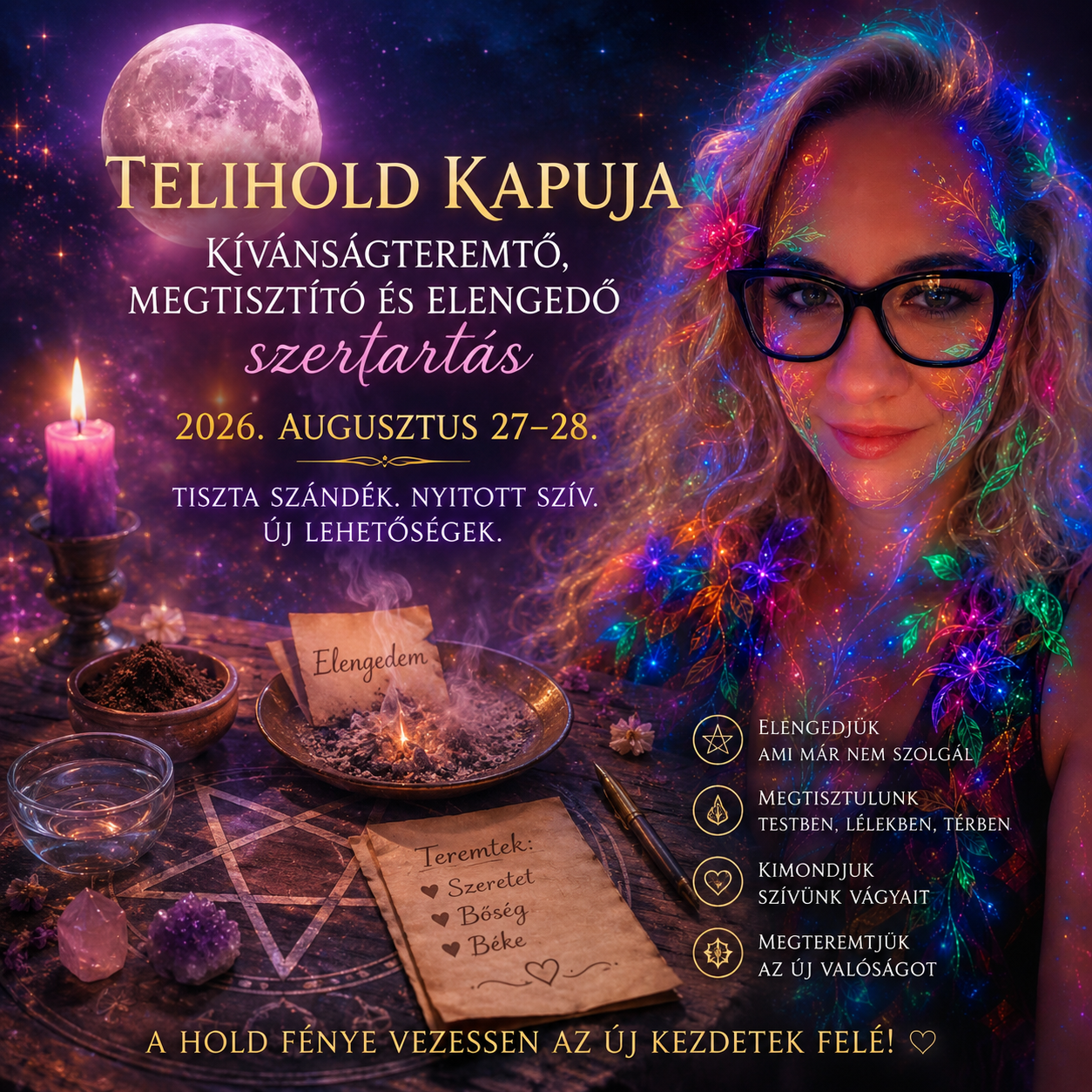 A Telihold Kapuja — Kívánságteremtő, megtisztító és elengedő szertartás